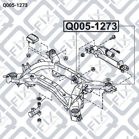 Compre Q0051273 Q-fix Bloco silencioso de viga traseira (de plataforma veicular)