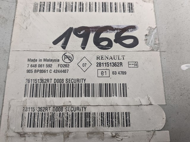 Aparelhagem de som (rádio AM/FM) 281151362R Renault (RVI)
