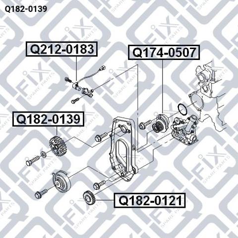 Engrenagem de cadeia da roda dentada da árvore distribuidora de motor Q-fix Q1820139 preço, a partir de 17,32 USD