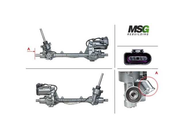 Bucim do mecanismo de direção, kit de reparação MSG OP9008KIT