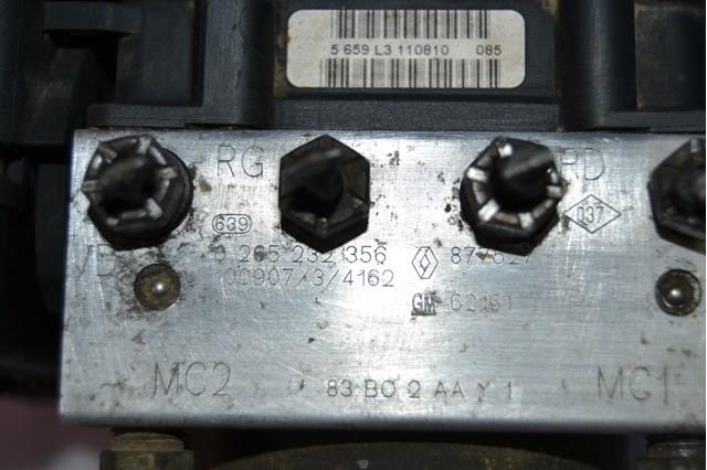 Unidade hidráulico de controlo ABS Renault (RVI) 0265232356 preço, a partir de 144,72 USD