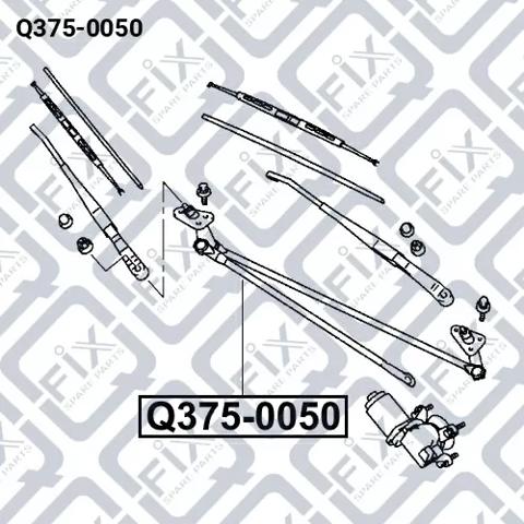 Q3750050 Q-fix Trapézio de limpador pára-brisas