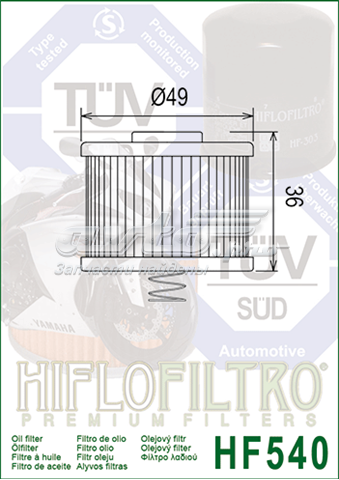 Compre HF540 Hiflofiltro Filtro de óleo