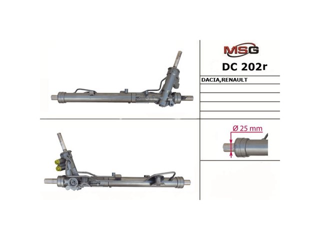 DC201R MSG Rebuilding Cremalheira da direção
