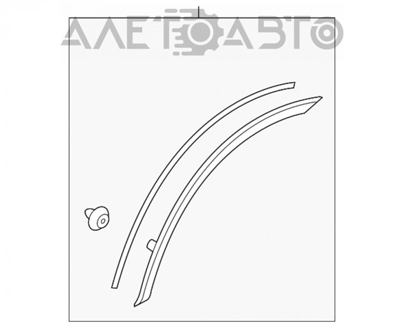 Expansor direito (placa sobreposta) de arco do pára-lama traseiro FP4824382 FPS