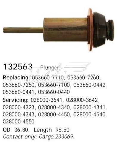 Kit de reparação do relê de tração do motor de arranco 132563 Cargo