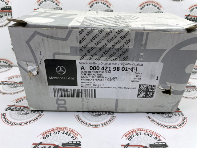 A000421980164 Mercedes Sapatas do freio traseiras de disco