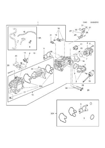 55573360 General Motors Vedante de válvula EGR de recirculação