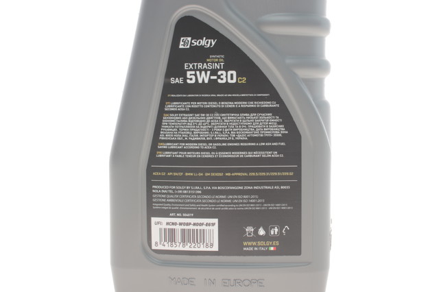 Óleo para motor 504019 Solgy