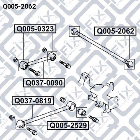 Bloco silencioso da barra Panhard (de suspensão traseira) Q0052062 Q-fix