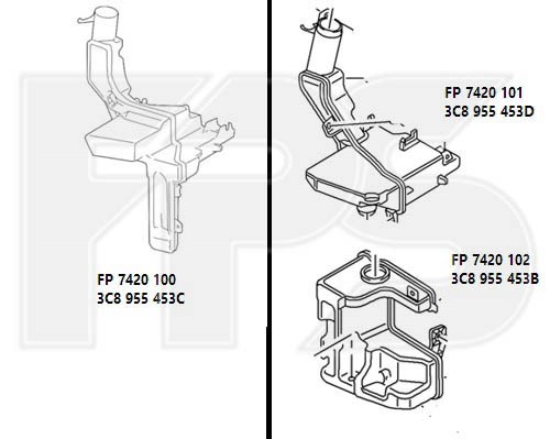 Tanque de fluido para lavador de vidro FP7420101 FPS