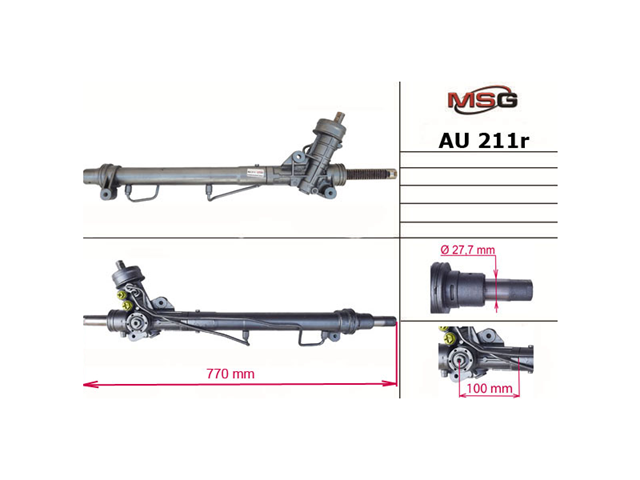 Compre AU211R MSG Rebuilding Cremalheira da direção