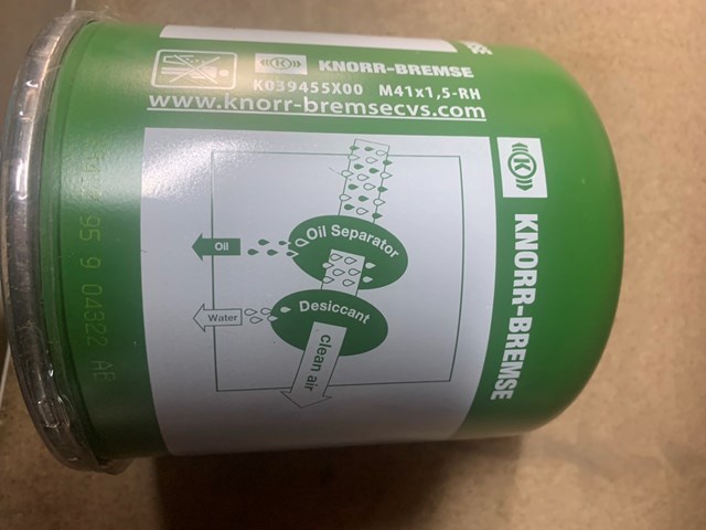 Filtro de secador de ar (separador de umidade e óleo) (TRUCK) Knorr-bremse K039455X00