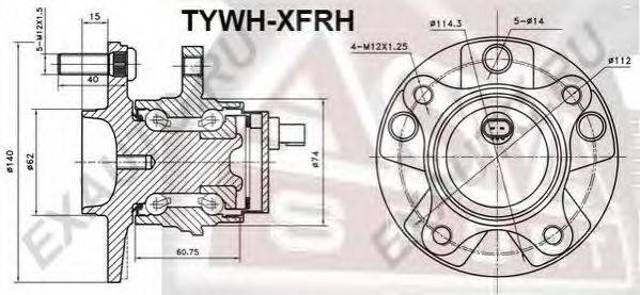 Cubo dianteiro Koyo 3DACF027F8BS