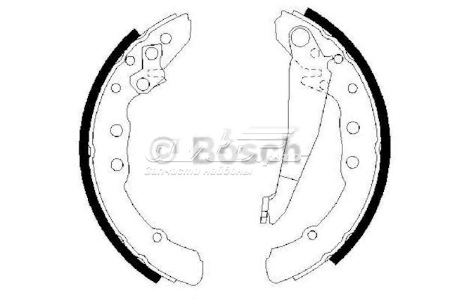 Compre 986487281 Bosch Sapatas do freio traseiras de tambor