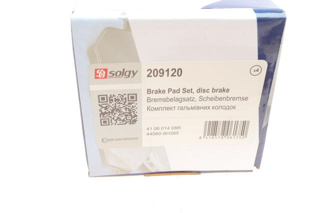 Sapatas do freio traseiras de disco Solgy 209120 preço, a partir de 18,32 USD