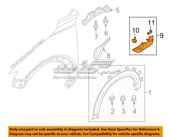 Placa sobreposta do pára-lama dianteiro esquerdo Mazda D10E51PP0C preço, a partir de 50,94 USD