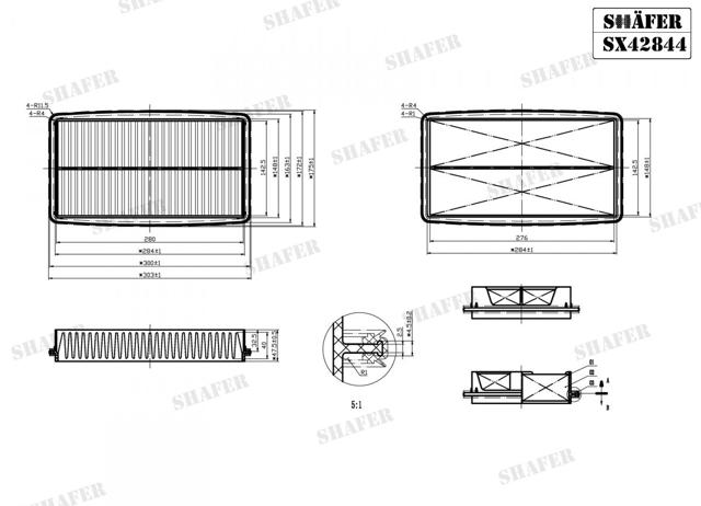 Filtro de ar Shafer SX42844