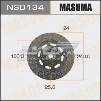 Disco de embraiagem Masuma NSD134