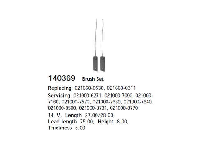 Escova do gerador Cargo 140369 preço, a partir de 1,08 USD