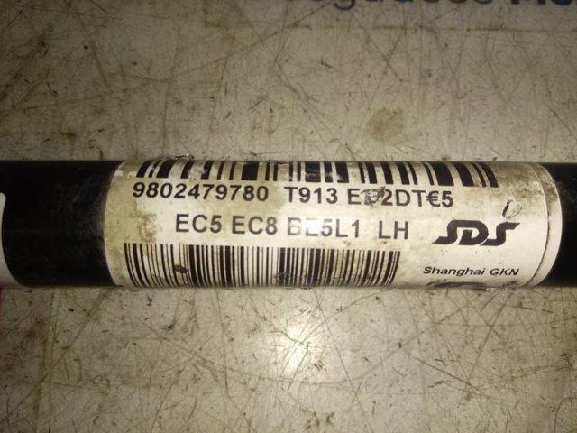 9802479780 Peugeot/Citroen Semieixo (acionador) dianteiro esquerdo