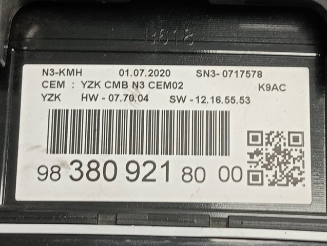 Compre 9838092180 Peugeot/Citroen Painel de instrumentos (quadro de instrumentos)