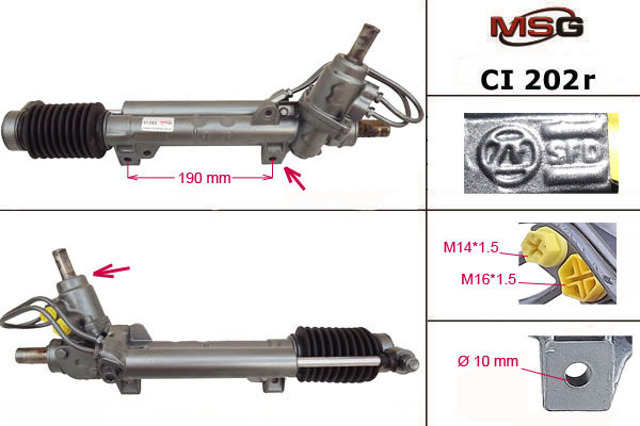 Cremalheira da direção MSG Rebuilding CI202R