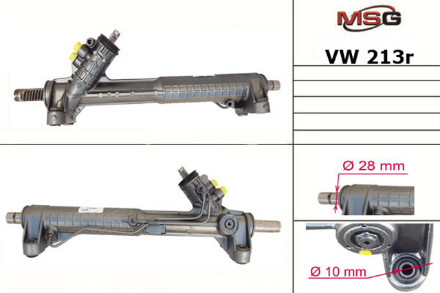 Cremalheira da direção MSG Rebuilding VW213R preço, a partir de 366,54 USD