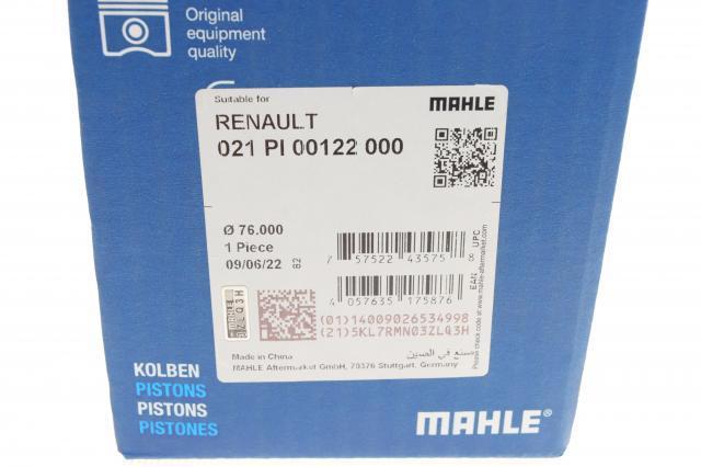 Pistão do kit para 1 cilindro, STD 021PI00122000 Mahle Original