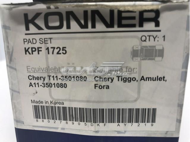 KPF1725 Konner Sapatas do freio dianteiras de disco