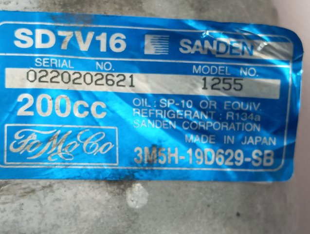3M5H19D629SB Mazda Compressor de aparelho de ar condicionado