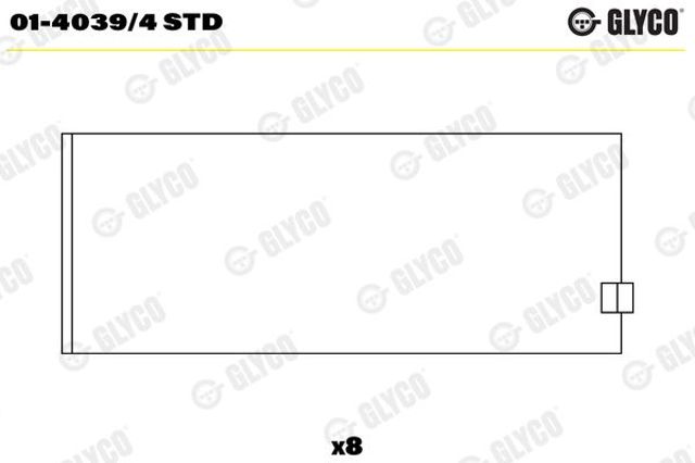 Compre 0140394STD Glyco Folhas inseridas de cambota de biela, kit, padrão (STD)