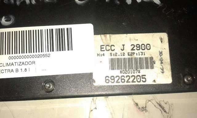 Unidade de controlo dos modos de aquecimento/condicionamento Opel J2900