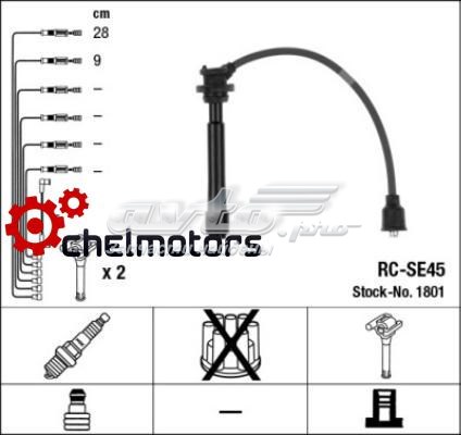 Fios de alta voltagem, kit NGK RCSE45 preço, a partir de 30,32 USD