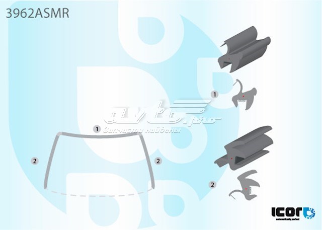 Moldura de pára-brisas para Honda CR-V I RD