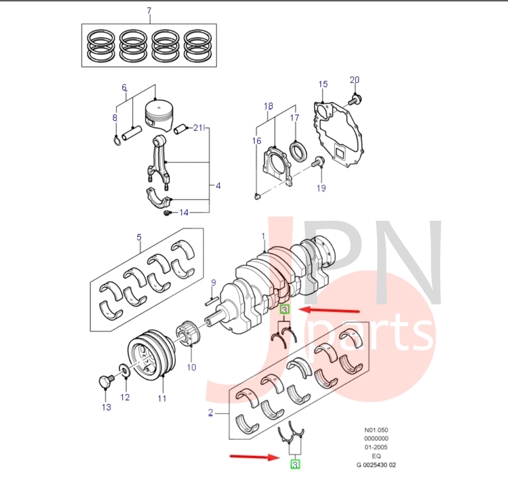 Semianel de suporte (de carreira) de cambota, STD, kit Taiho T327ASTD preço, a partir de 6,65 USD