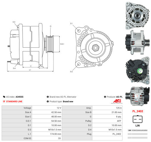 Gerador A3455S AS/Auto Storm