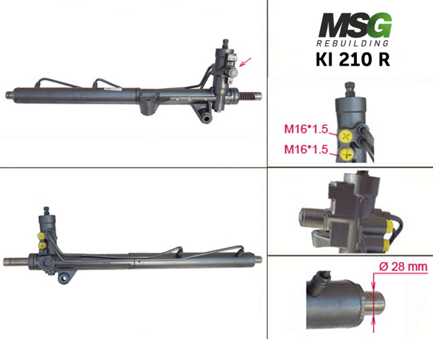 Cremalheira da direção MSG Rebuilding KI210R preço, a partir de 224,24 USD