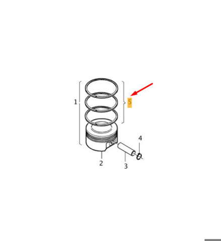 31493196 Volvo Kit de anéis de pistão de motor, 1ª reparação ( + 0,25)