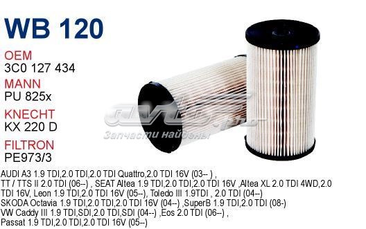 WB120 Wunder Filtro de combustível