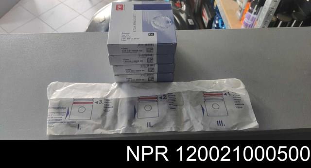 120021000500 NE/NPR Anéis do pistão para 1 cilindro, STD.