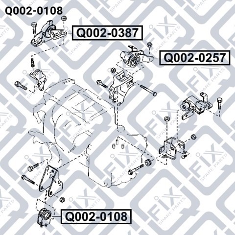 Compre Q0020108 Q-fix Coxim (suporte) dianteiro de motor