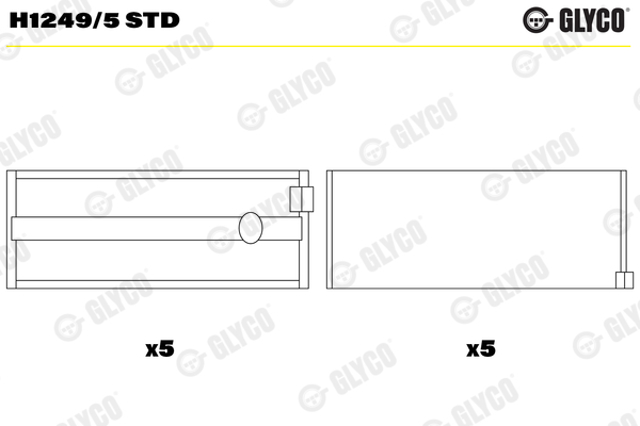 Compre H12495STD Glyco Folhas inseridas principais de cambota, kit, padrão (STD)