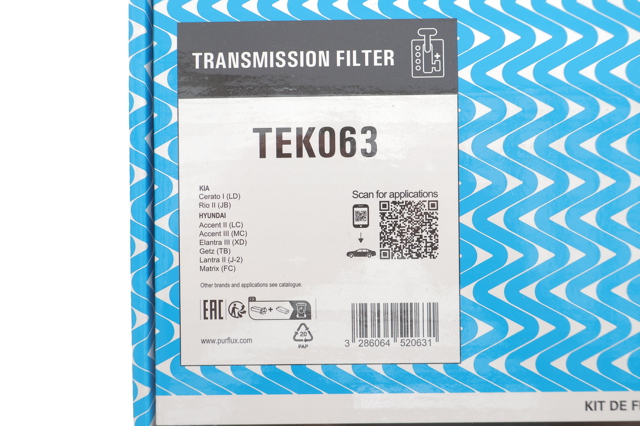 TEK063 Purflux Filtro da Caixa Automática de Mudança