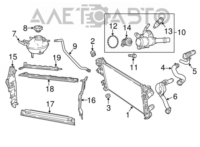 FP38A581 FPS Radiador de esfriamento de motor