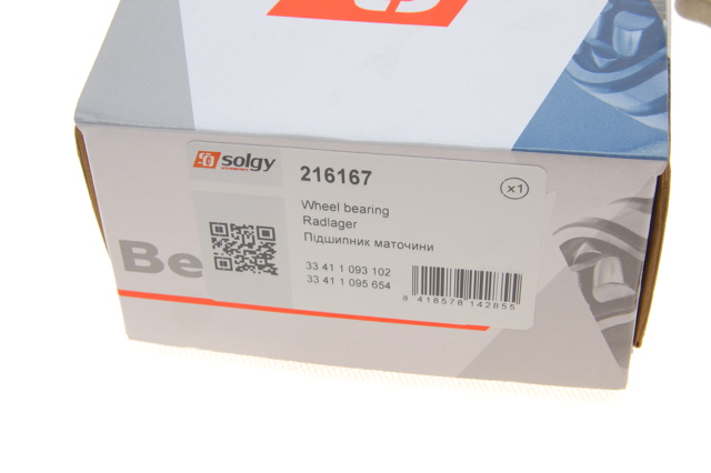 Rolamento de cubo traseiro Solgy 216167