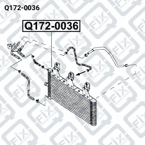 Q1720036 Q-fix Radiador de esfriamento, Caixa Automática de Mudança