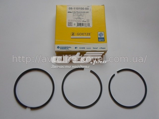 Anéis do pistão para 1 cilindro, STD. Goetze 0811010000 preço, a partir de 36,39 USD