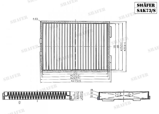 Filtro de salão Shafer SAK73S preço, a partir de 16,73 USD