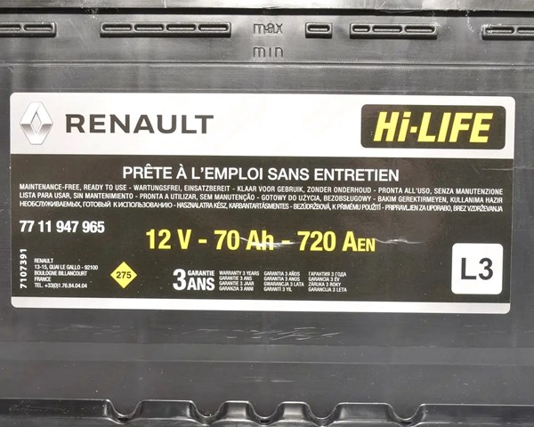 Compre 7711947965 Renault (RVI) Bateria recarregável (PILHA)